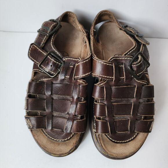 Dr Doc Martens Sandals Womens Size 6 Mens Size 4 Vintage Fisherman Leather 8092 - Picture 5 of 13